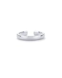PAVOI Rhodium Plated Adjustable Toe Ring for Women | Classic Band Toe Ring - 3 Millimeters