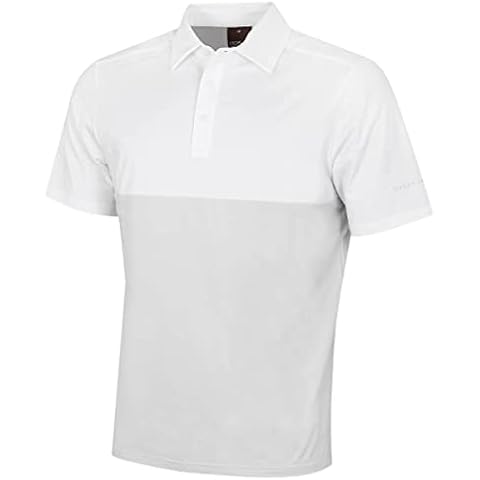 Oscar Jacobson Mens Willow Golf Polo Shirt - Lunar Grey/White - L Cover