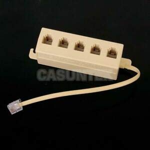 UBERSWEET One Modular Jack to 5 Ports Telephone Line Splitter Modem FOR multi-extension