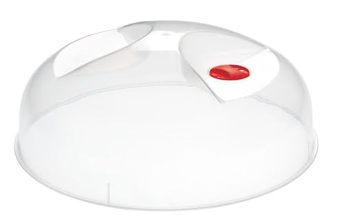 Heidrun 1910 Coperchio per Microonde, 25 cm, Trasparente/Rosso, 24 cm