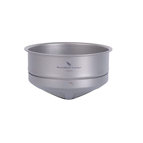 Boundless Voyage Titanium Kaffee Mesh Filter gießen Sie über papierlosen Slow Tropf Kaffeefilter Outdoor Camping Wiederverwendbare Kaffee Tropfer Ti6001P