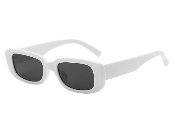 Image of Rectangle Sunglasses for Women Retro Driving Glasses 90's Vintage Fashion Narrow Square Frame UV400 Protection