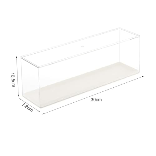 Image of Clear Storage Box Clear Display Case for Small Figurines Model Action Figure White