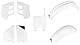 UFO PLAST Seitenteile weiss Ktm MX 125 1990-1992