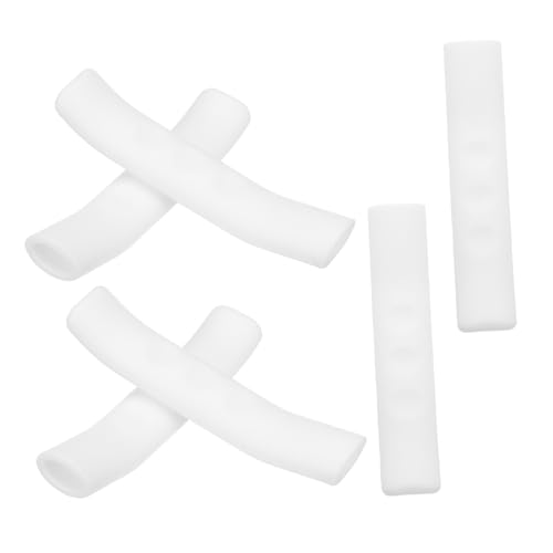 iplusmile 3 ペアホワイトシリコン ブレーキレバー保護カバー 滑り止め柔軟グリップ マウンテン ロード 折りたたみ自転車対応 簡単交換で快適ラ