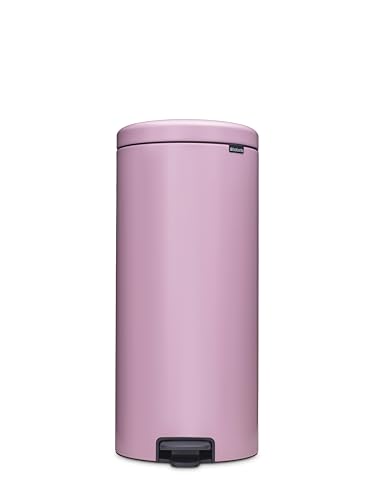 Image of Brabantia NewIcon Pedal Bin 7.9 Gallon /30L (Lilac Pink), Soft-Closing Kitchen Garbage Can, Step-On Trash Can with Removable Inner Bucket, PerfectFit Trash Bag Pack Included