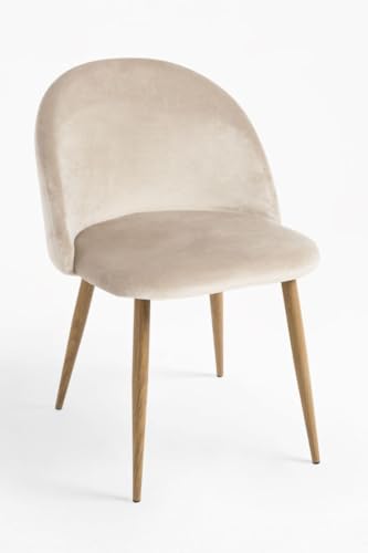 Regalos Miguel - Sillas Comedor - Silla Vint Terciopelo - Beige