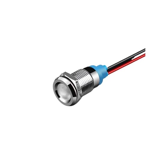 Indicateur LED étanche IP67 en métal blanc 10mm haute visibilité 3V