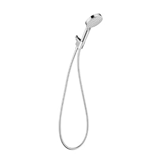 hansgrohe Vernis Blend 4-inch Handheld Shower Head Set Modern 3-Spray Rain, IntenseRain with QuickClean High Pressure Detachable Shower Head with Hose in Chrome, 1.75 GPM, 04950000