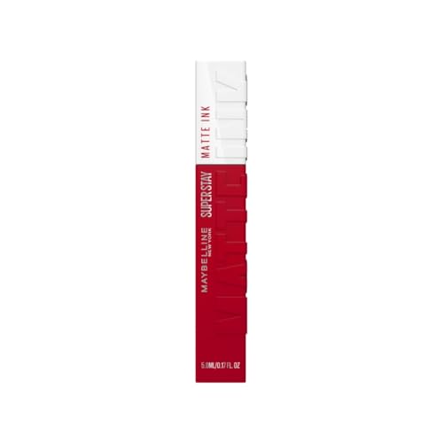 Maybelline New York Super Stay Matte Ink Fl&uuml;ssiger Lippenstift f&uuml;r 16H Halt, Mattes Finish, Kussecht & Wischfest ohne Abf&auml;rben, Hochpigmentierte Farbe, Nuance: 20 Pioneer, 5ml
