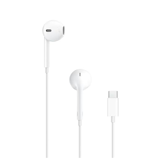 Apple EarPods Headphones with USB-C Plug, Wired Ear Buds with Built-in Remote to Control Music, Phone Calls, and Volume