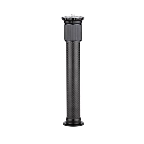 Muuookka Poste Extensible de Fibra de Carbono para Trípode (Varilla de 2 Secciones, Máxima: 32 Cm/12,6 Pulgadas), Tornillo de 1/4 de Pulgada para Trípodes y Monópodes.