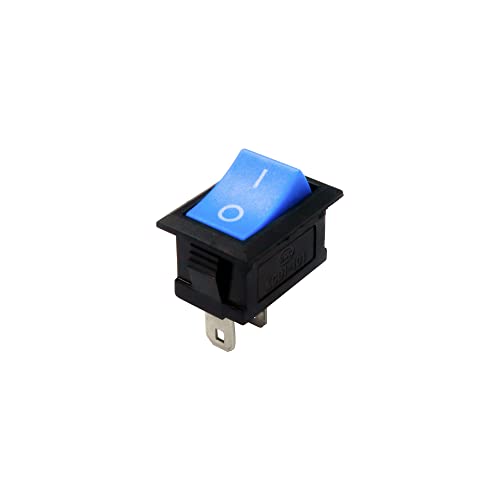 Image of Electronic spices Small Mini Boat Snap-in 2-Pin Plastic On /Off Rocker Switch Button (100psc) (BLUE)