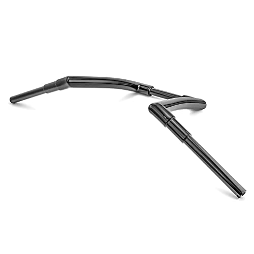 Mofun 12" Rise Ape Hangers 1" Clamp Handlebars 1.5" Fat Bars Fits For Harley Softail Dyna Sportster Xl 883 1200 1998-2013 Road Glide 1994-2023 Road King Gloss Black #TOP6