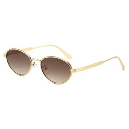 Lunettes de soleil ovales pour vos sorties d'été monture punk chic dégradée