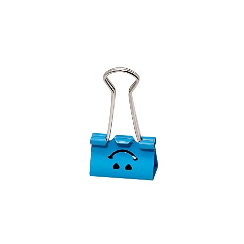 Prendedor de Papel Binder Clip 25mm Emoji Neon com 6 Unidades, BRW
