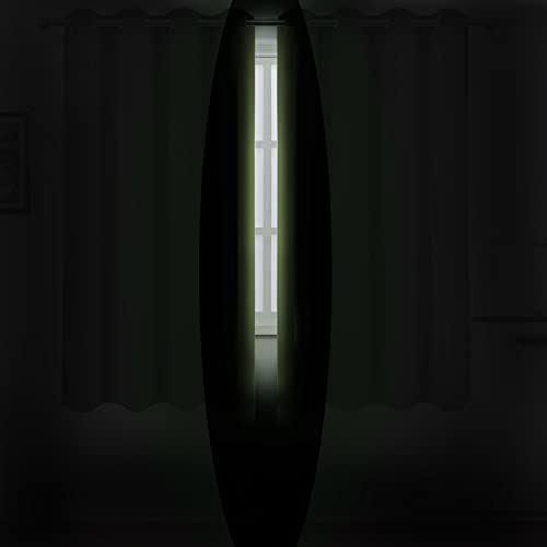 Image of LEMOMO Light Green Thermal Blackout Curtains /42 x 72 Inch /Set of 2 Panels Room Darkening Curtains for Bedroom
