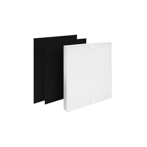 Nispira (1) True HEPA (2) Activated Carbon Replacement Filter Compatible with Coway Airmega 200M Air Purifier AP-1518R, Mighty Air AP-1512HH, 1 Set