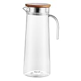 Photo Gallery heallily brocca da cucina in acrilico con coperchio in legno, brocca trasparente per acqua fredda, per casa e ufficio, caraffa per acqua ghiacciata per succhi, tè, latte e bevande fredde Photo Gallery heallily brocca da cucina in acrilico con coperchio in legno, brocca trasparente per acqua fredda, per casa e ufficio, caraffa per acqua ghiacciata per succhi, tè, latte e bevande fredde