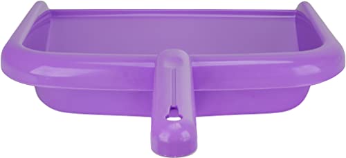 Image of SPARTA Large Handheld Dustpan with Hanging Hole, Heavy-Duty Plastic Dustpan with Wide Lip for Countertops and Surfaces, Plastic, 10 Inches, Purple