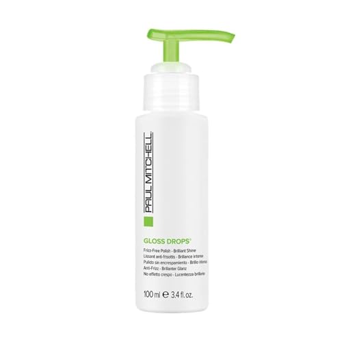 Paul Mitchell Gloss Drops Shine Serum, Frizz-Free Polish, Brilliant Shine, For Frizzy Hair, 3.4 fl. oz.
