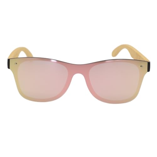 Lunettes de soleil en bambou Ixe&Me : l'accessoire miroir gris idéal pour la plage