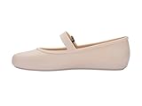 Melissa Soft Ballerina - Seasonless Flats for Women - Classic Ballet Flat Style with Adjustable Strap - Light-as-Air PVC Construction - Soft Foam Insole - Bubblegum Scent, Beige/Beige, 6