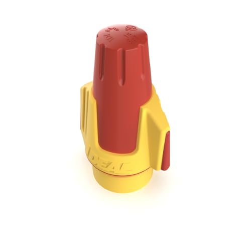 Image of Ideal Electrical Twister Proflex (30-1347JR) Red /Yellow Wire Connector, Jar of 400 - Smooth Twist-On Wire Nuts for 22 to 8 AWG with Comfort SureGrip and Flexible Skirt