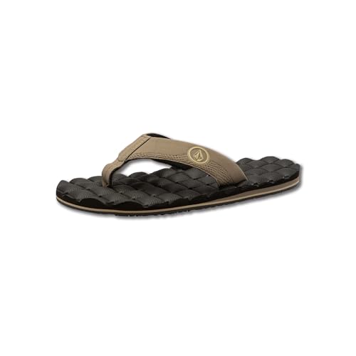 Image of Volcom Men's Recliner Sandals - Water-friendly Flip Flops With Recliner Comfort Foam Footbed