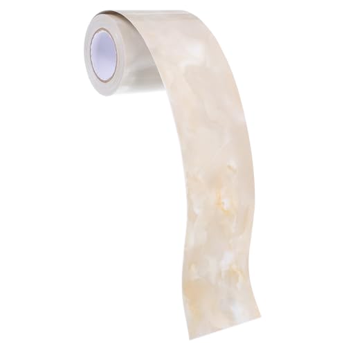 Toddmomy Cenefa Autoadhesiva de Pvc Beige para Cocina y Baño, Papel Pintado de Mármol para Encimeras, Versátil y Removible para Decoración Elegante