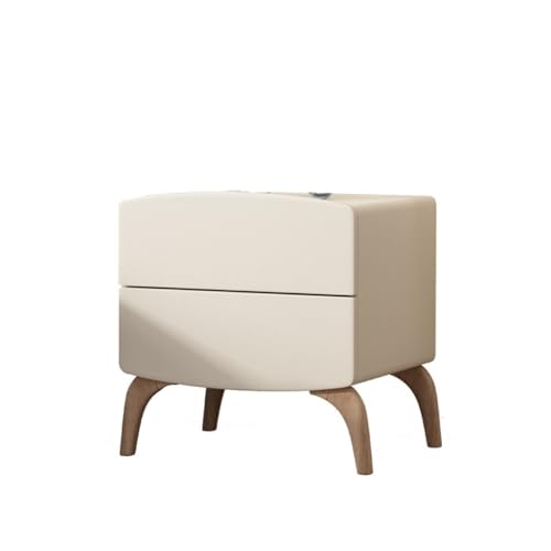 GFHTRELY Escritorio de Sofá Mesita de Noche Moderna de Madera Maciza, mesita de Noche de Lujo Ligera Italiana, Armario de Almacenamiento Minimalista Estilo Crema for niños Mesa Pequeña