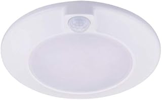 CLOUDY BAY Motion Sensor Ceiling Light, 120V CRI90 10W 5000K Bright Day Light,6.5 inch LED Flush Mount Round Lighting Fixture For Garage,Walk-in Closet,Attic,Pantry Wet location White Finish