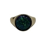 Opal Ring - Green Stone, Jewellers Bronze Unisex, 3.8g