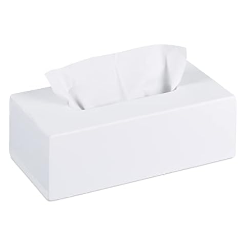 Caja de pañuelos Relaxdays de bambú con fondo deslizante Cover