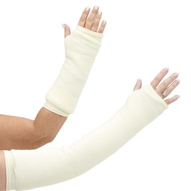 CastCoverz! Designer Arm Cast Cover - Ivory - Large Long: 23" Length X 16" Circumference - Removable and Washable - Made in USA