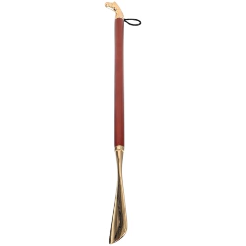 Chausse-pied en hêtre et cuivre marron : le cadeau utile et élégant pour le confort des seniors