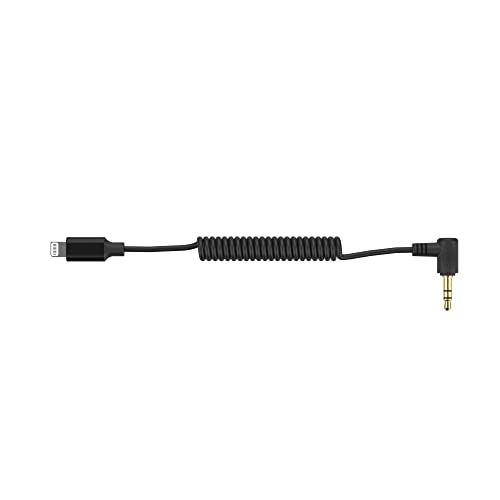 COMICA CVM-D-MI 3.5mm TRS to Lightning Audio Output Cable, Microphone Adapter for iPhone, 3.5mm TRS Audio Output Microphone Plug to iPhone
