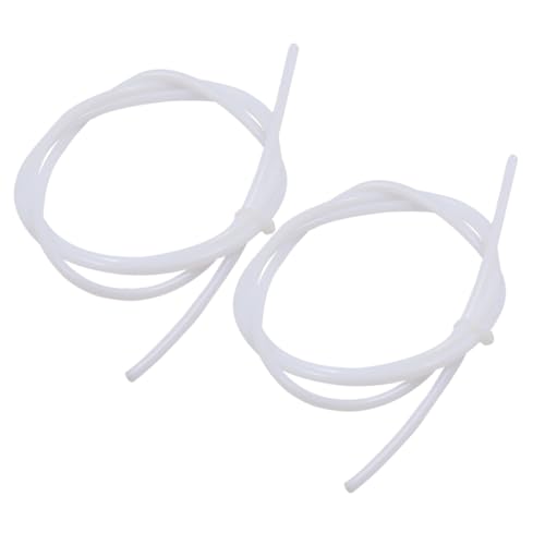 MAGICLULU 2pcs Ptfe Tubing for 3d Printer Feeding 1.75mm Filament, 2 Meters Long Oil-free Lubricating Material White Bow