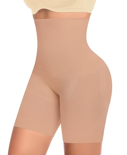 YARRCO Braga Fajas Reductoras Mujer Abdomen Faja Reductora Adelgazante Faja Pantalon Moldeador Braga Postparto Vientre Plano Cintura Alta Invisible Sin Costuras Control de Barriga (Piel,S)
