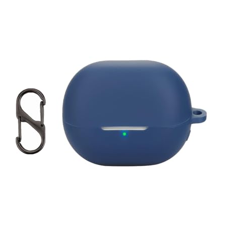 For SOUNDPEATS UU イヤホン 用 ケース シリコン 全面保護カバー for SOUNDPEATS UU 対応 収納ケース ワイヤレス イヤーホン 用 保護ケース カラビナ付き 可視LEDライト ワイヤレス充電対応 耐衝撃性 防水 防塵 軽量