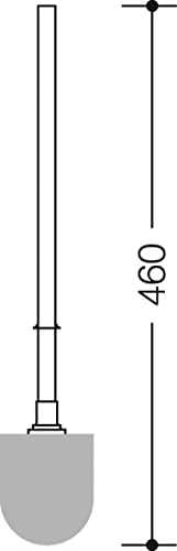 HEWI 477.20.010 90 Toiletborstel 477.20.010 90 (kleur diepzwart, toiletborstel zonder houder, borstelgreep lengte 460 mm, borstelkop zwart, borstel verwisselbaar