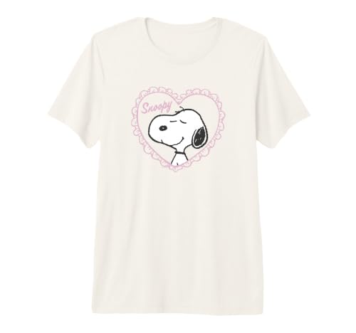 Snoopy Corazón Volantes Camiseta Premium