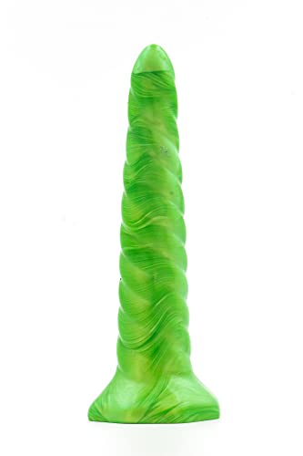 Godemichet en silicone de qualité supérieure Filu Spirio vert au design épuré