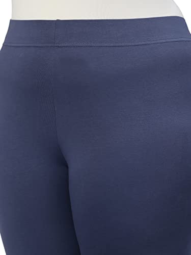 Image of GO COLORS Soft Cotton Stretch Cropped Leggings for Women | Breathable, Mid Rise
