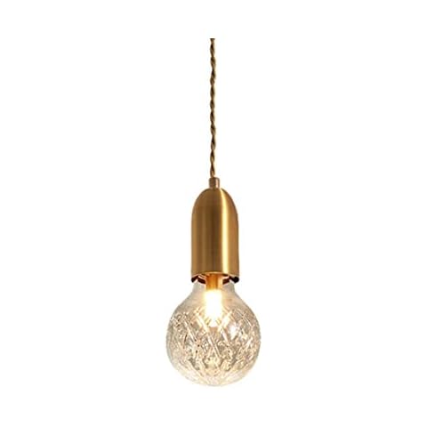 XFSHZWN Small 5.9 Inches Modern Nordic Minimalist Round Pendant Lamp Pendant Lighting With Wrought Iron Decorative Tube Chandelier Hand Blown Glass Lampshade Lighting Fixture Cover