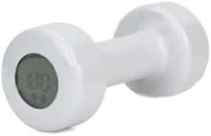 Stylish Dumbbell Alarm Clock - White (2 x AAA) by GLYBY