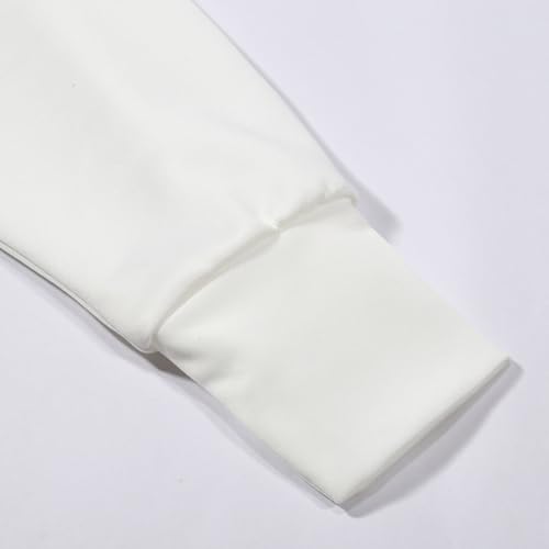 Hoodies for Women Mock Neck Sweatshirt Oversized Pullover Drawstring Casual Long Sleeve Y2k Fall Fashion Clothes White - image 6