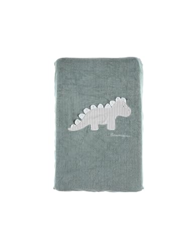 NOUKIE’S - Matelas à langer 45x67 cm Vert avec housse en éponge de coton - Tiga, Stegi & Ops - Dinosaure - Confort et absorption - Idéal dès la naissance