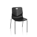 Produktbild hjh OFFICE 820025 Besucherstuhl T36 V Kunststoff Schwarz Stuhl Konferenzstuhl Vierfußstuhl, stapelbar & leicht zu reinigen