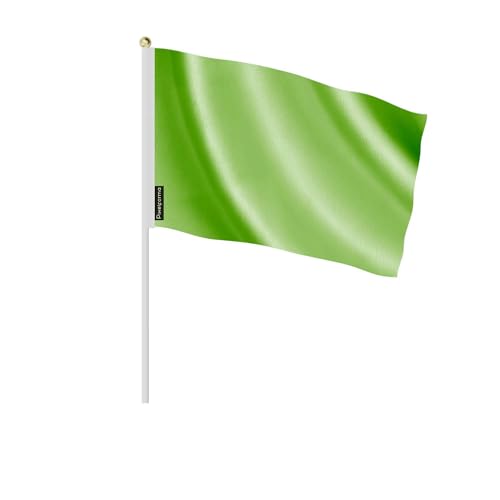 Mini drapeau vert de qualité supérieure 14x21cm pour réception